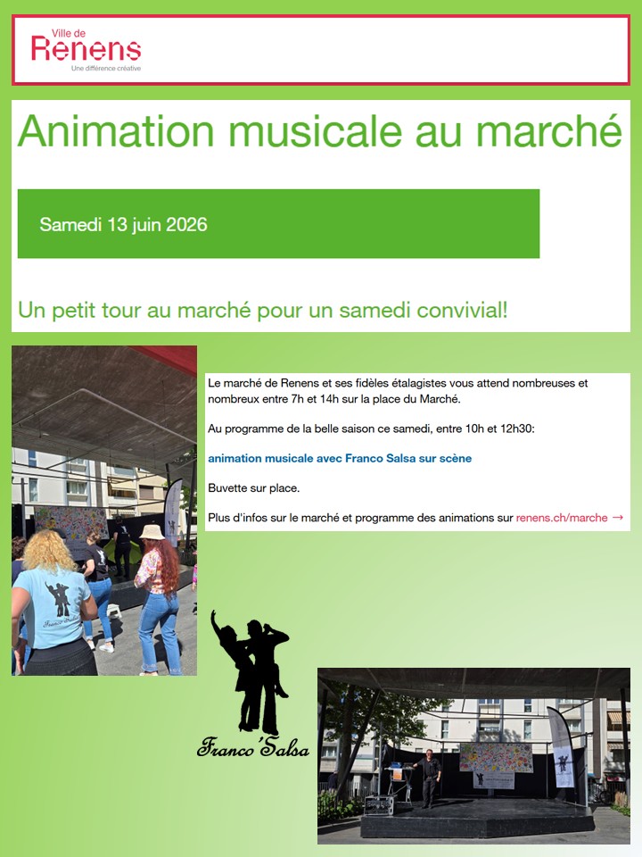 Animation Musicale et de danse au Marché