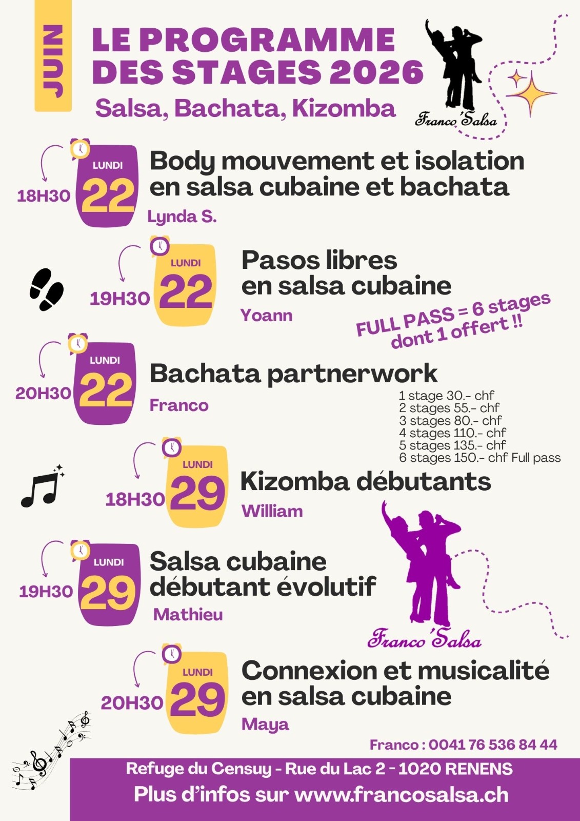 Stages d'été 2026